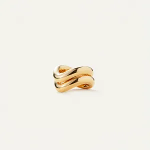 14K Gold Stackable Ola Ring Set of 2