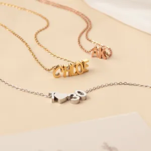 18k Gold Plated Letter Charm Necklace