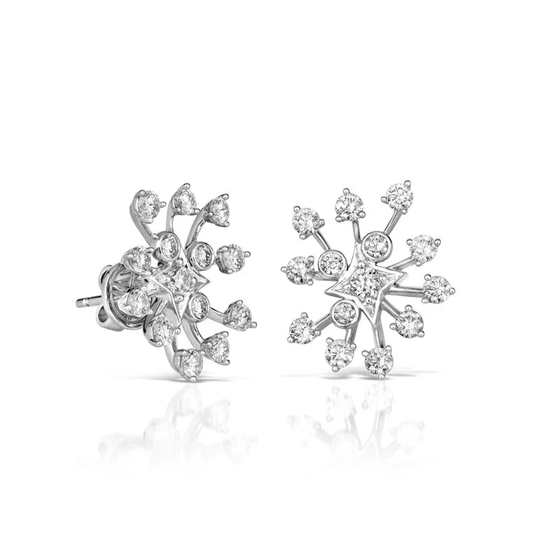 18k Luminus White Gold Earring With 1.65 Cts Vs-Gh Diamonds