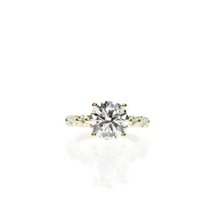 3ct Lab Grown Diamond Ring with marquise and round diamond band