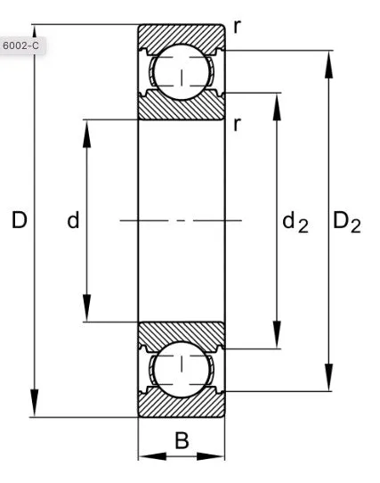 6009-C3 FAG Open Deep Groove Ball Bearing 45x75x16mm