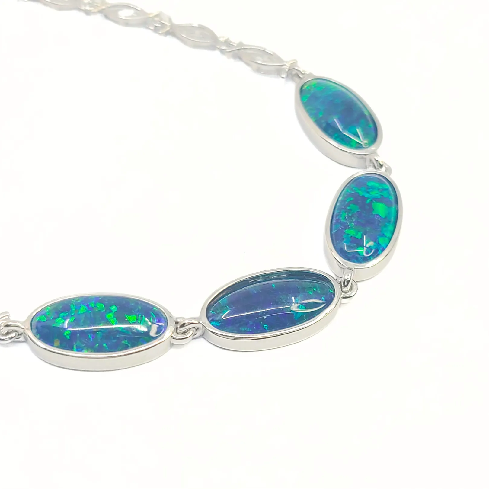 925 Silver Opal Bracelet