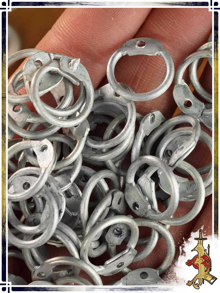 Aluminum Chainmail Round Ring with Rivets - 16ga/10mm (1kg)