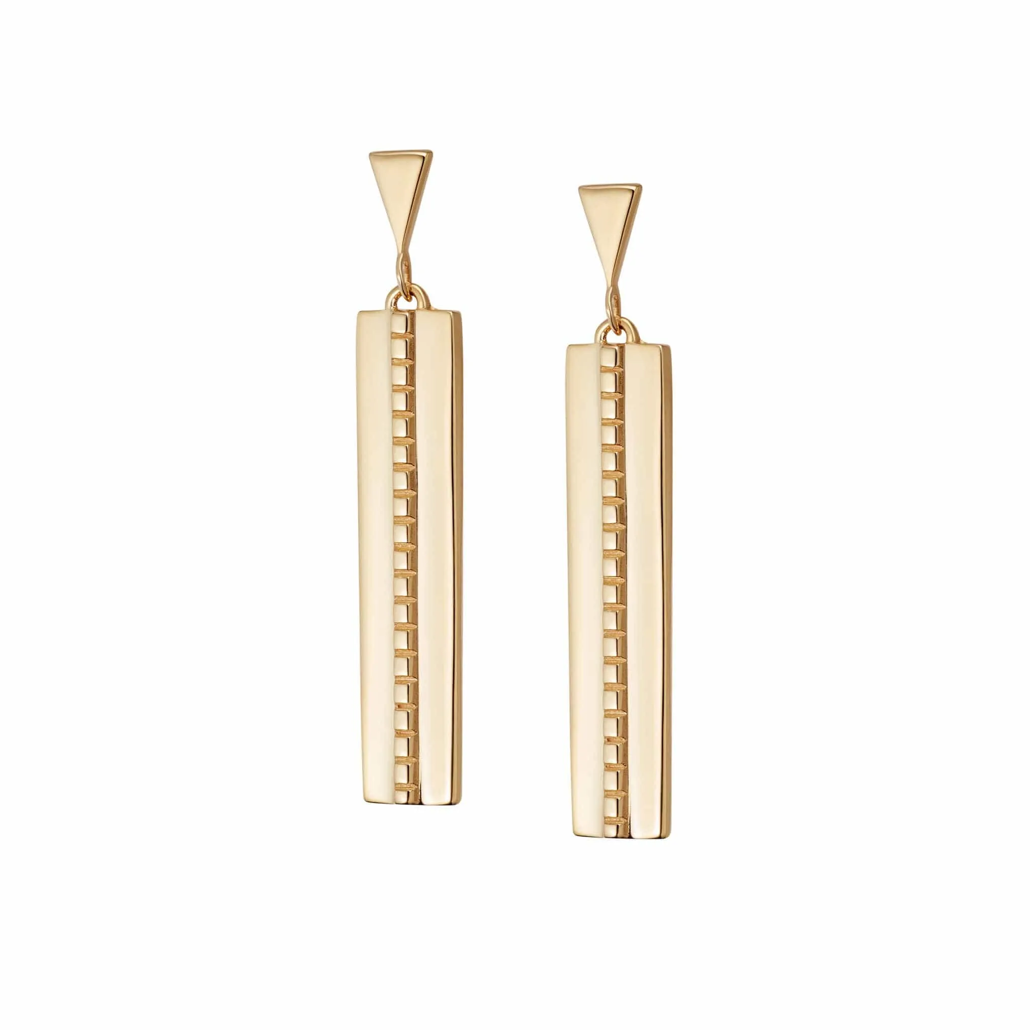 Art Deco Drop Earrings 18ct Gold Plate