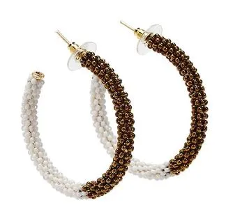 Beaded Hoop Earrings