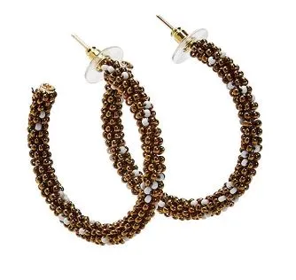 Beaded Hoop Earrings