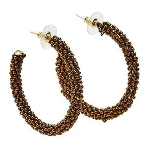 Beaded Hoop Earrings