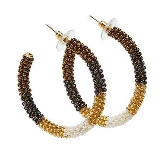 Beaded Hoop Earrings