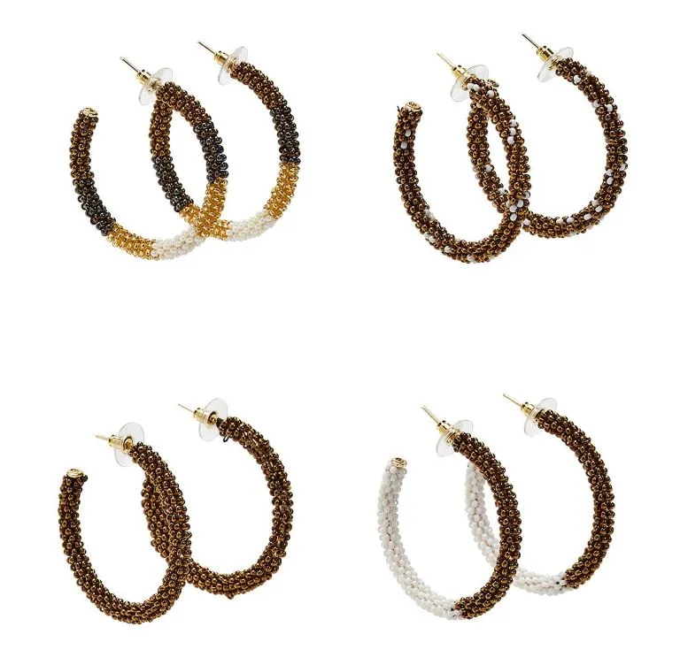 Beaded Hoop Earrings