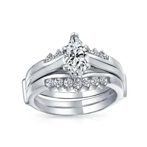 Bridal Cocktail Statement Ring with Cubic Zirconia and Sterling Silver Band