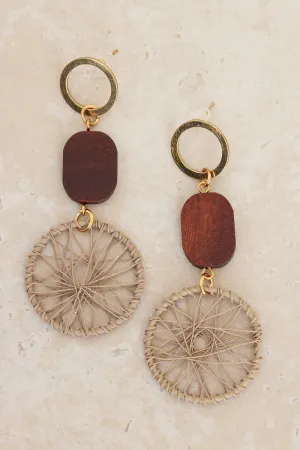 Cleo Drop Earrings - Brown