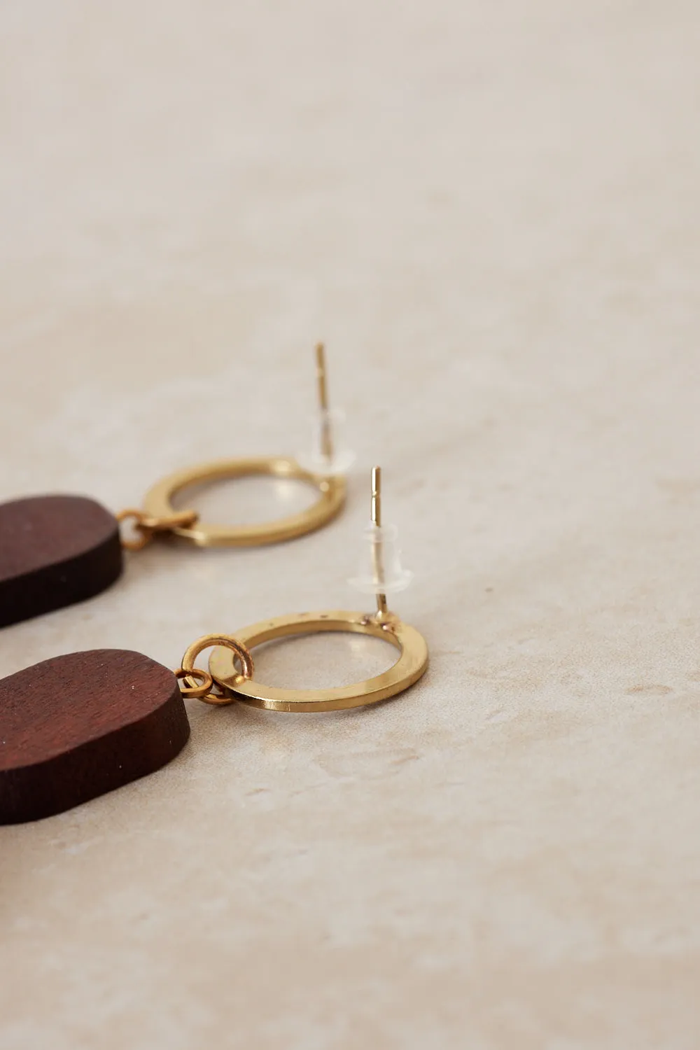 Cleo Drop Earrings - Brown