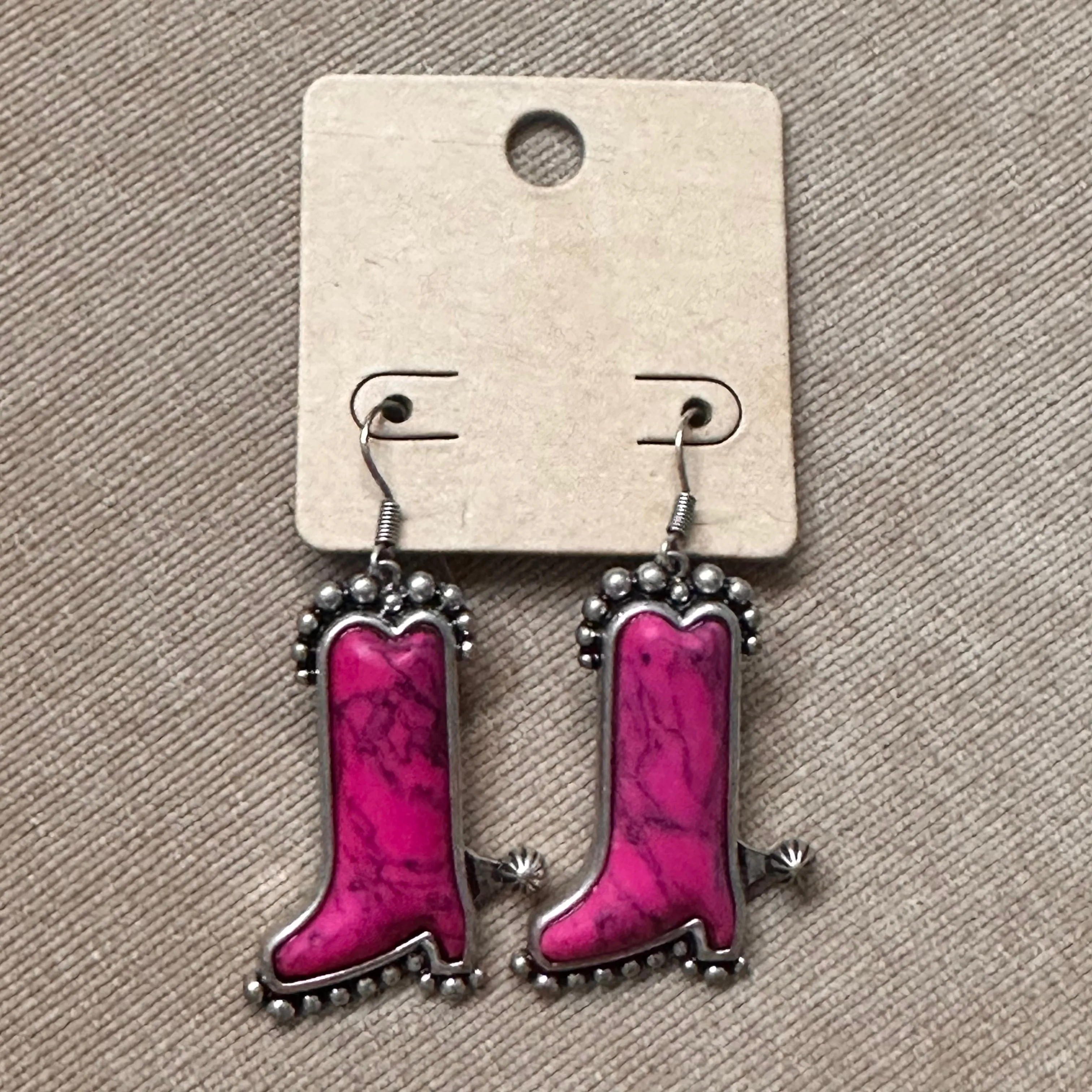 Cowboy Boots Marble  Earrings