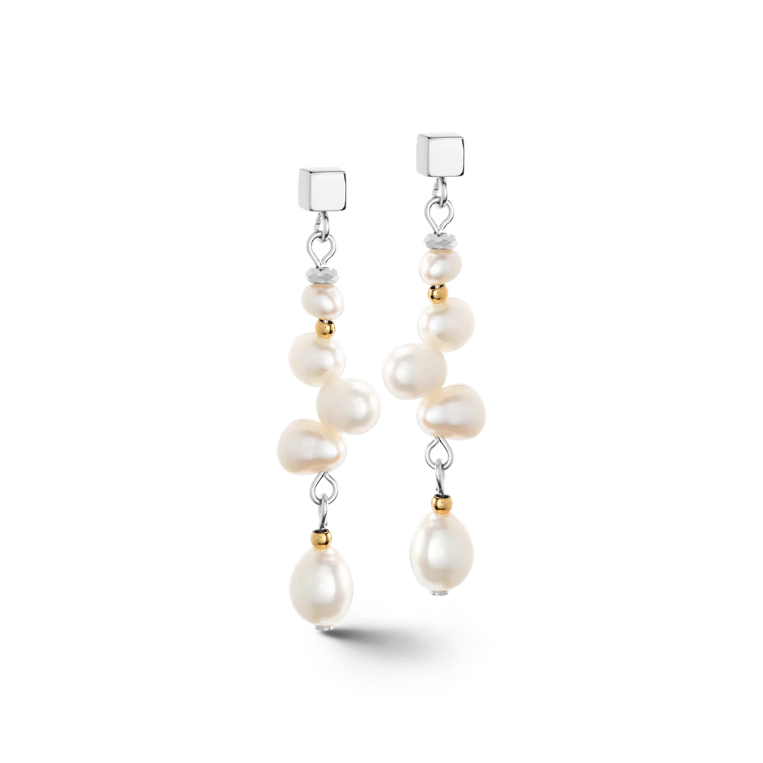 Dancing Freshwater Pearls Earrings Bicolor