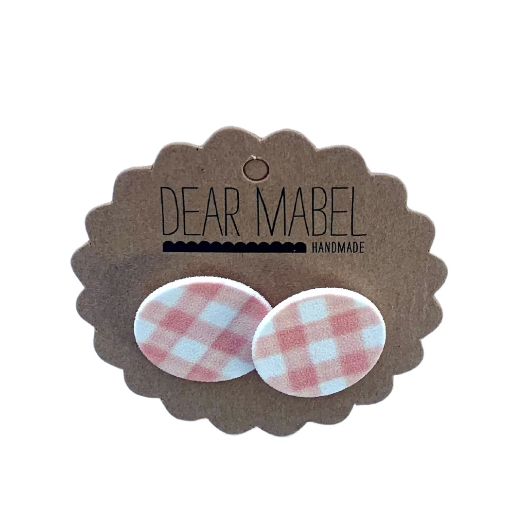 Dear Mabel Handmade - Gingham Earrings