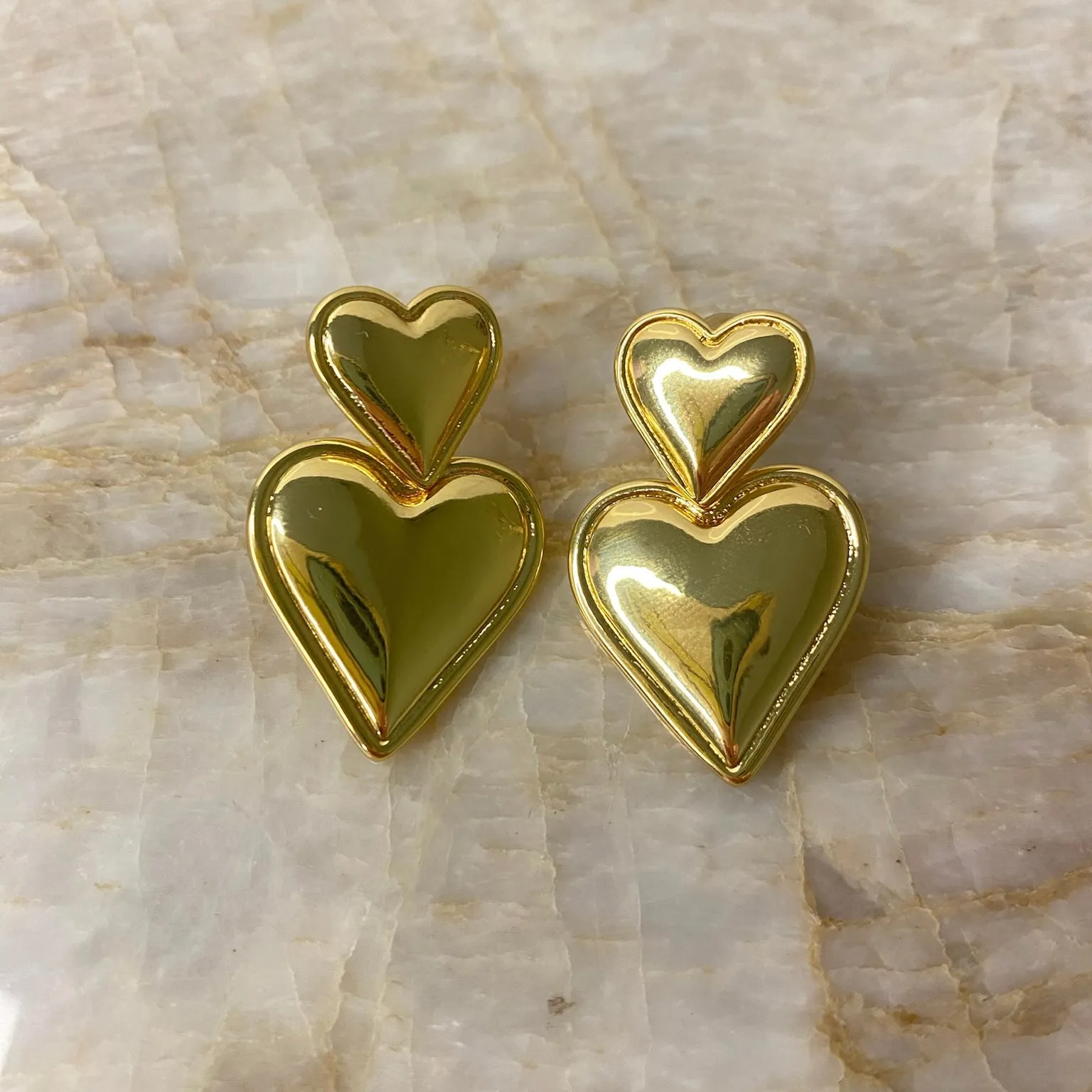 Double Heart Earrings