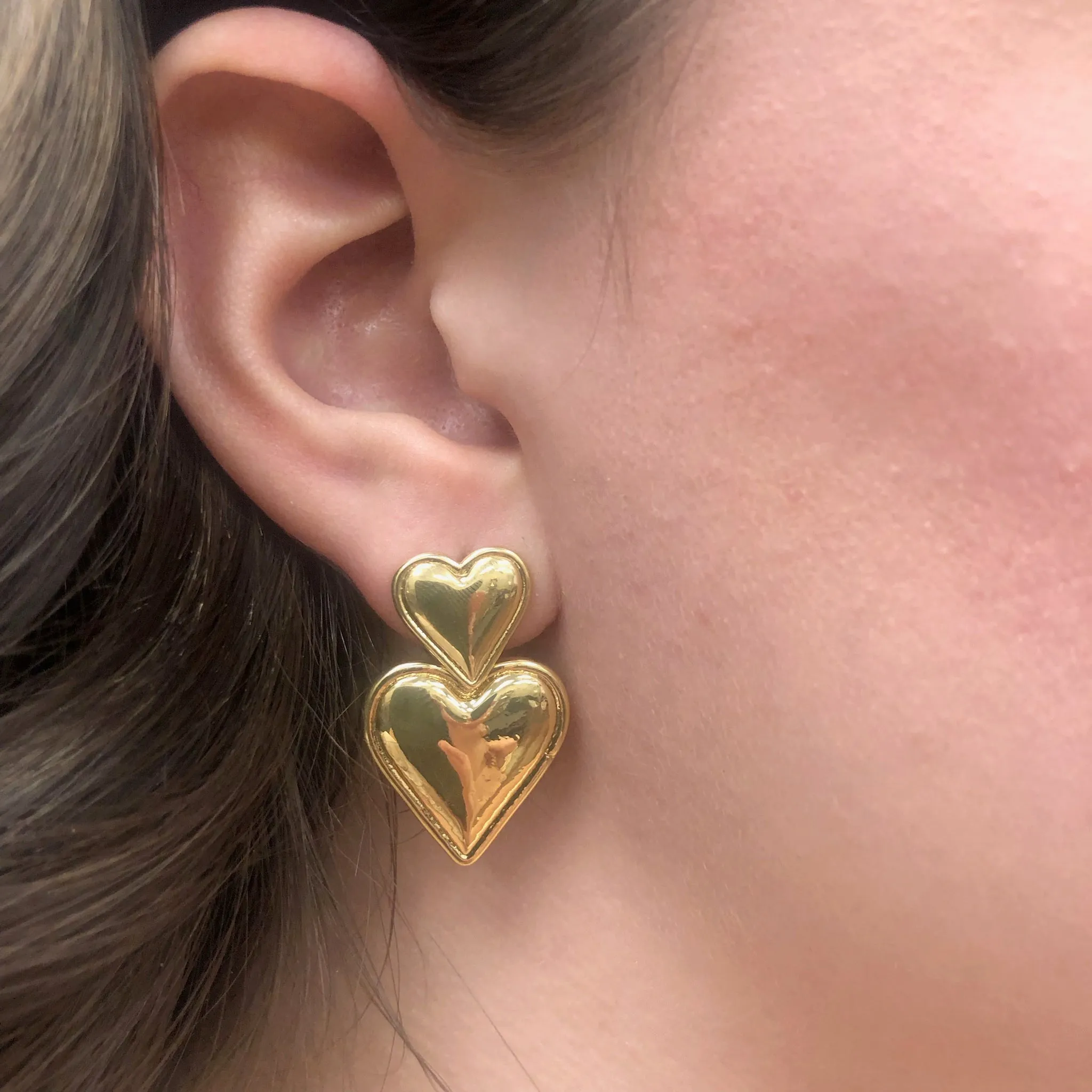 Double Heart Earrings