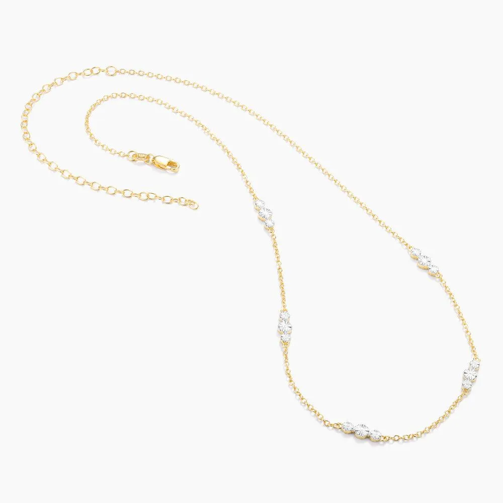 Ella Stein Floating Diamond Chain Necklace in Yellow Gold