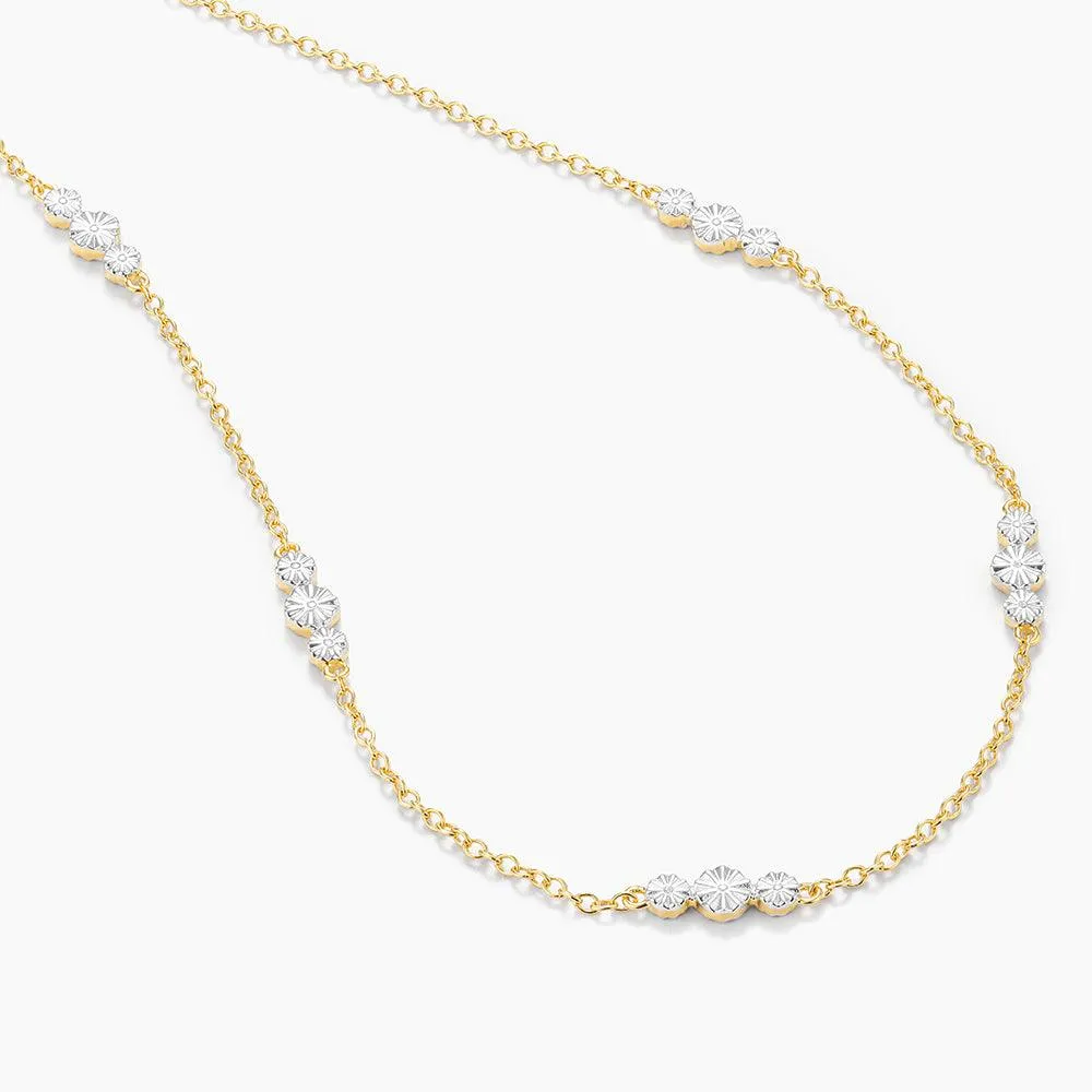 Ella Stein Floating Diamond Chain Necklace in Yellow Gold