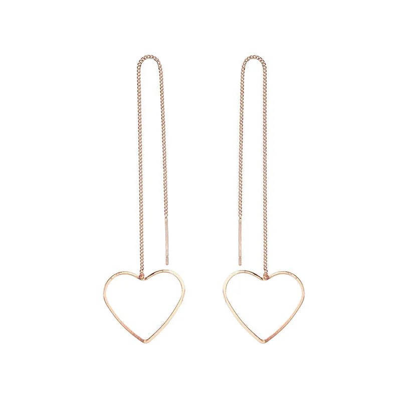 European Simple Love Triangle Hexagonal Ear Line