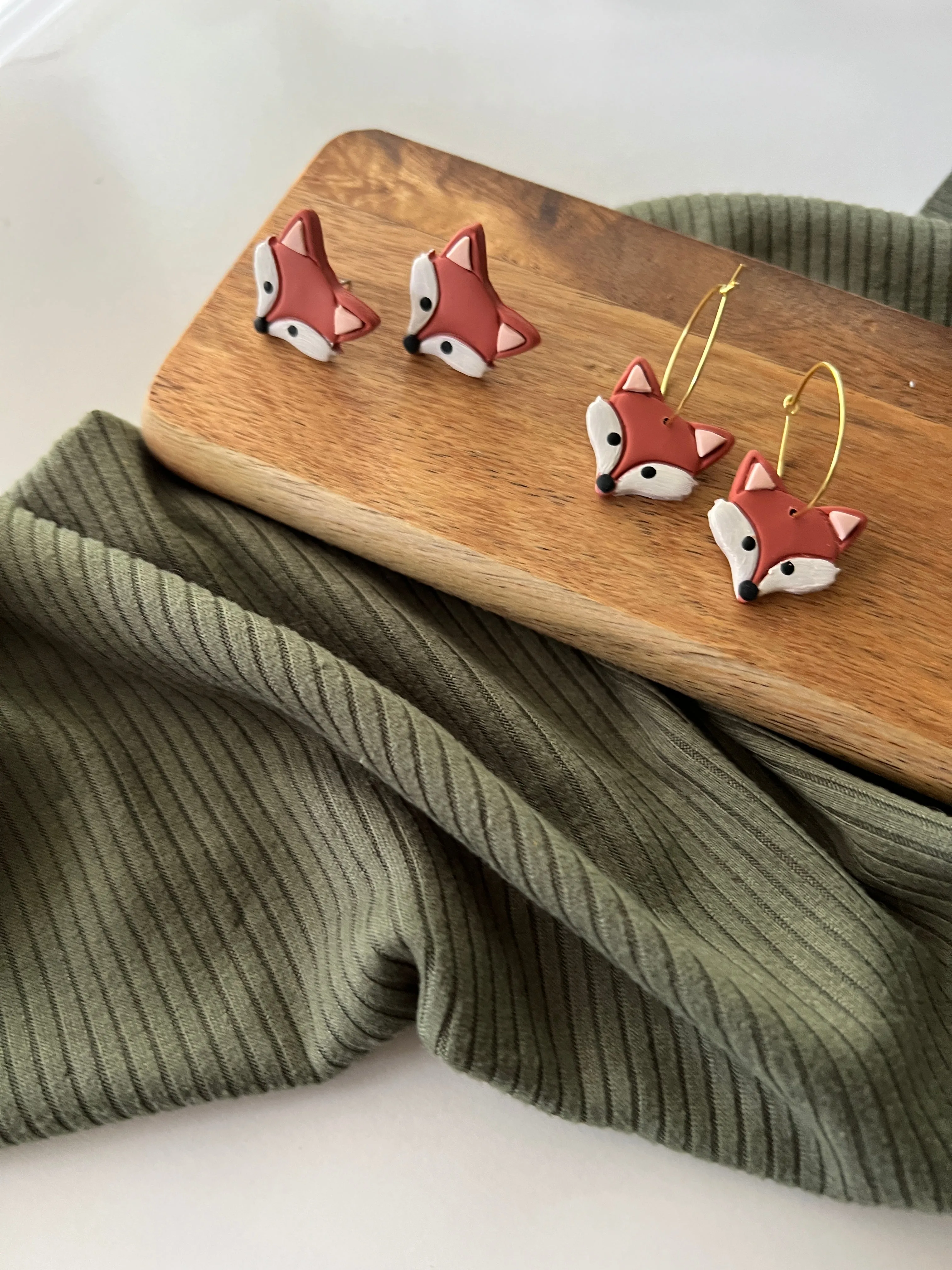 Foxy Felix | Clay Earrings