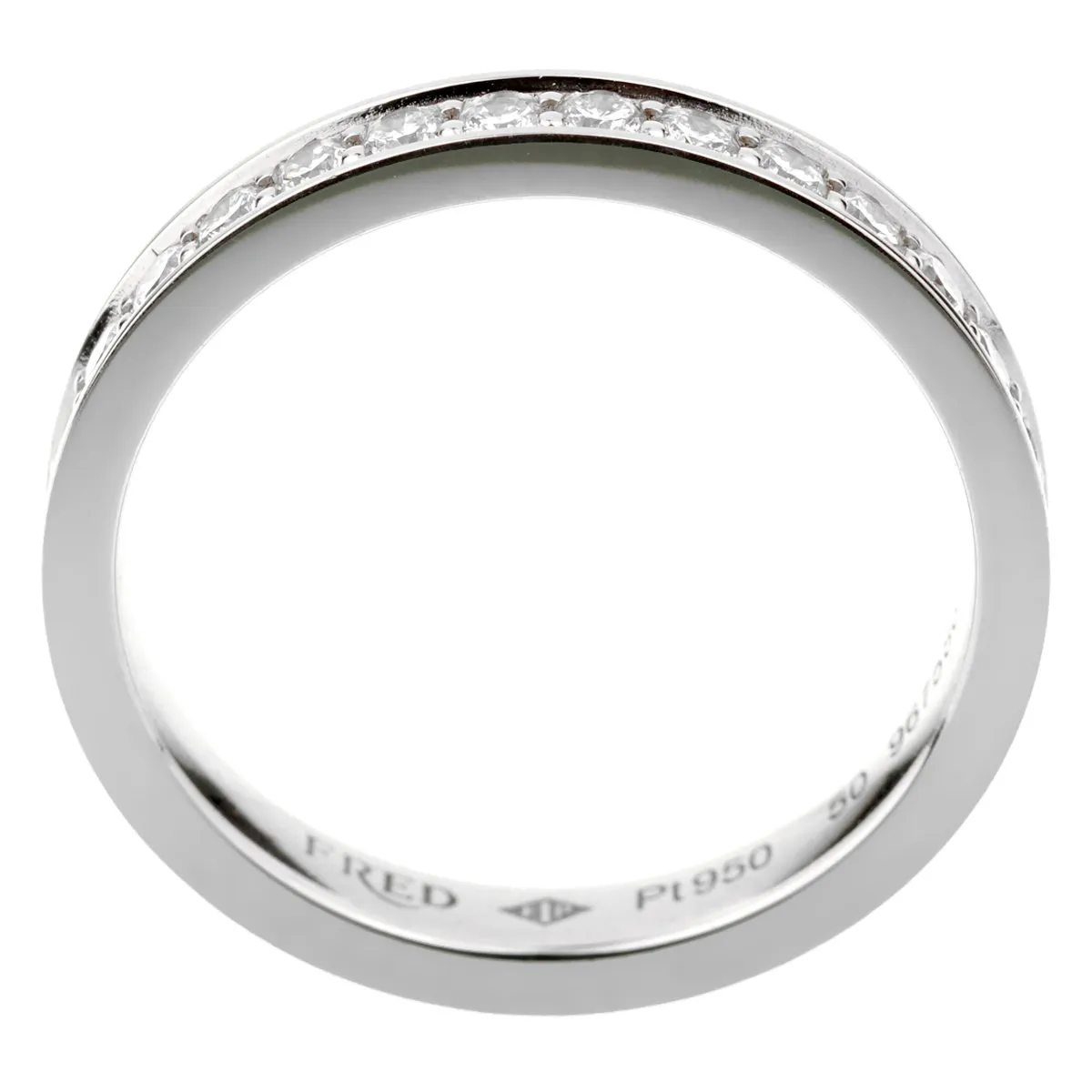 Fred of Paris Diamond Platinum Eternity Ring Sz 5