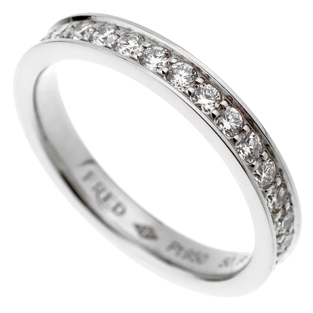 Fred of Paris Diamond Platinum Eternity Ring Sz 5