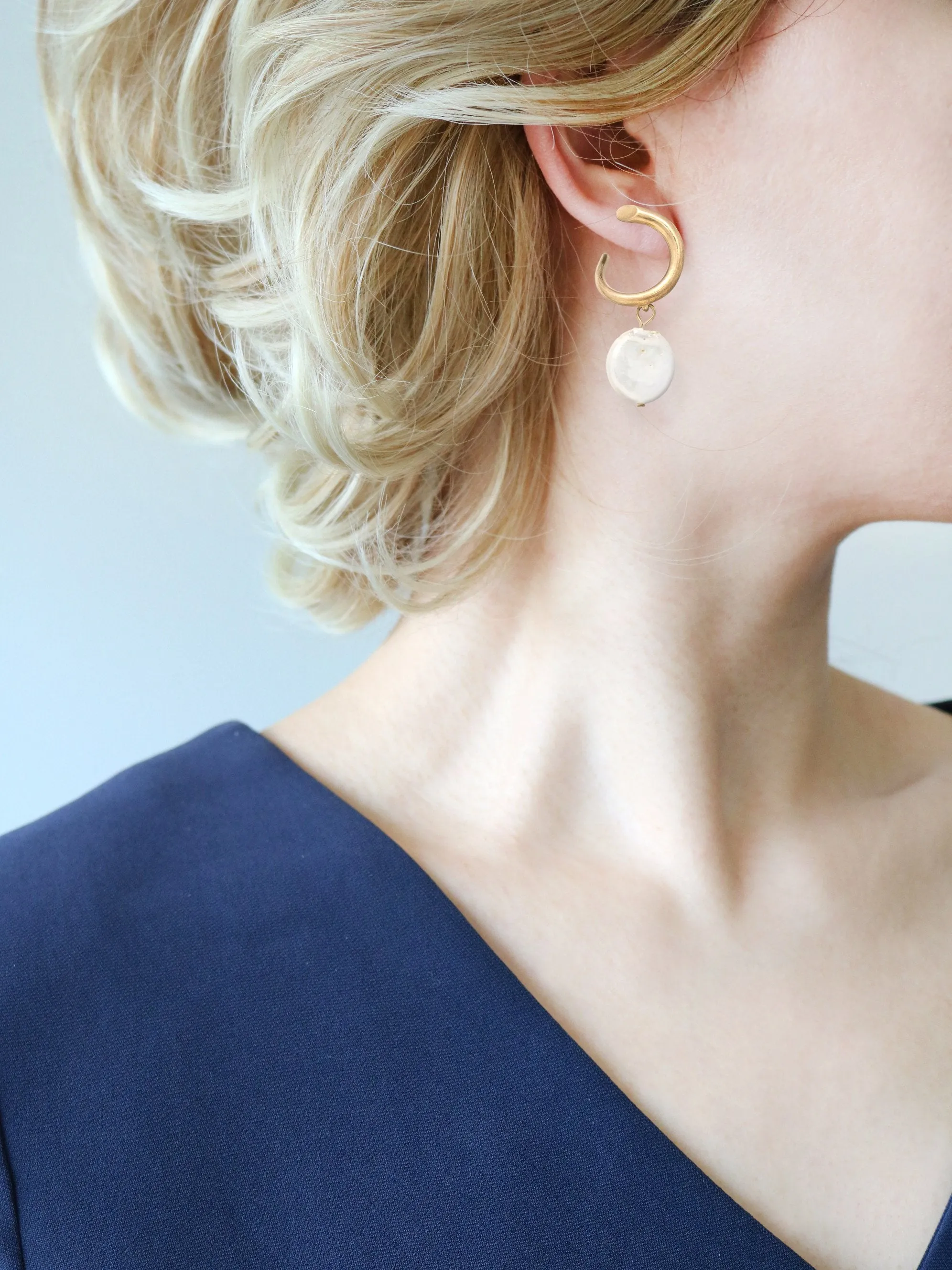 Freshwater Pearl Modern Earring