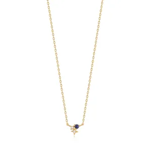 Gold Lapis Star Necklace