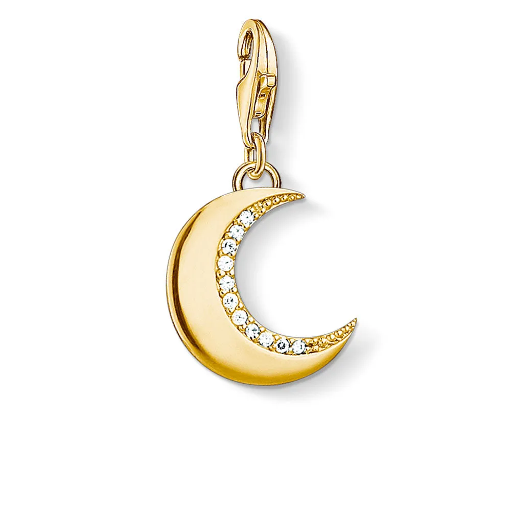 Gold Plated Sterling Silver Thomas Sabo Charm CLub Moon