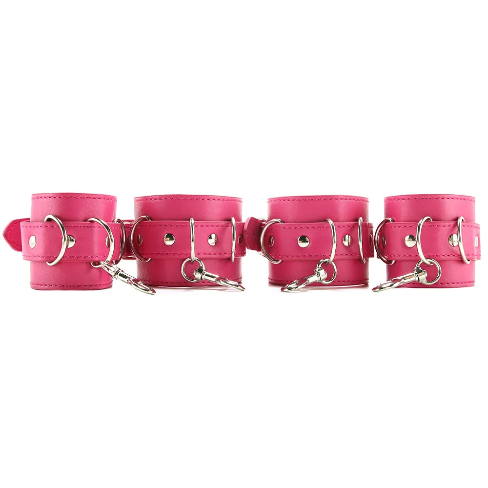 Hand and Leg Cuff Set in Pink