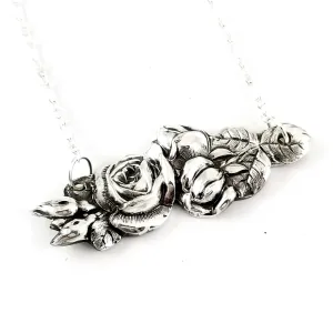 Harlequin Rose Spoon Bar Necklace