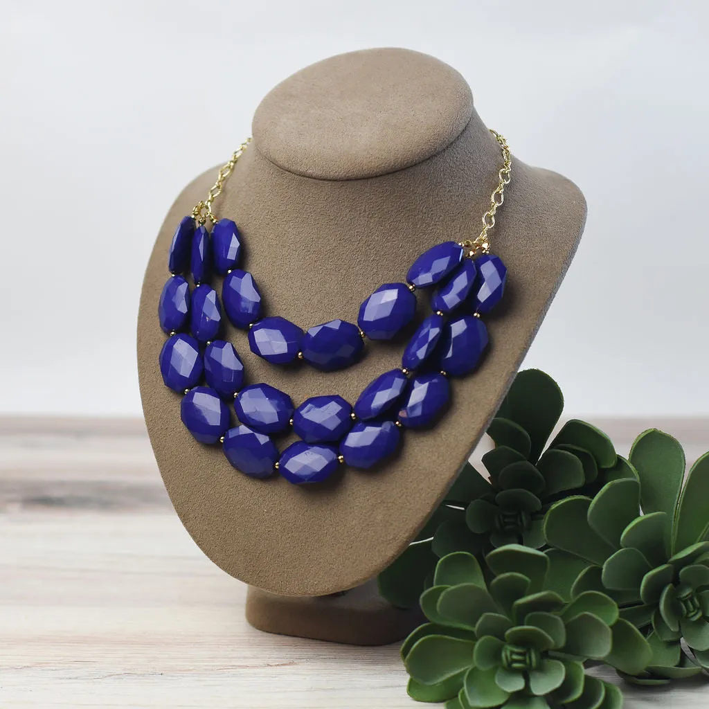 Helen Triple Strand Statement Necklace