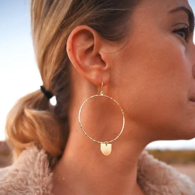 Keep It Simple Geometric Gold Hoops