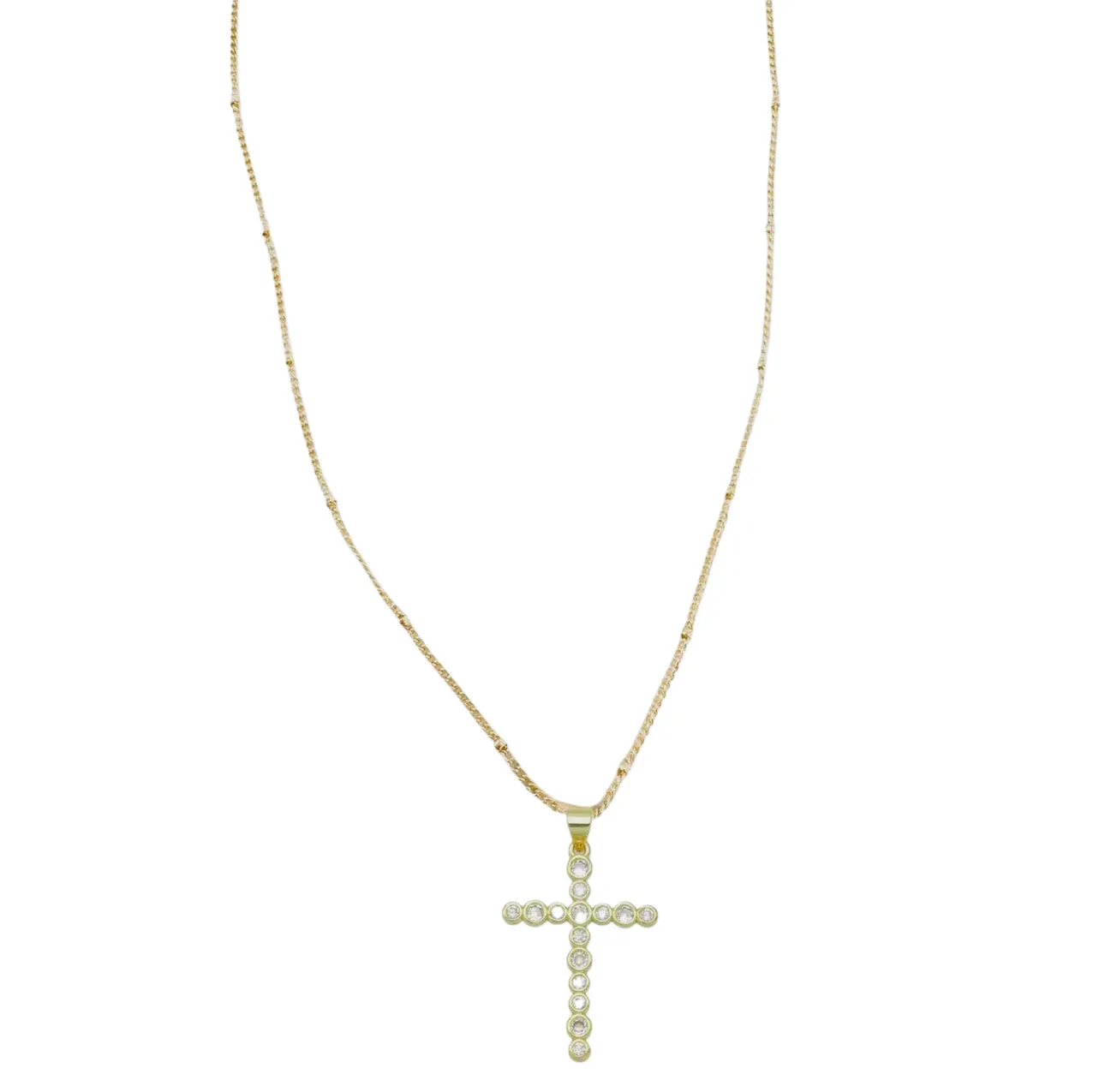 Laney Crystal Cross Necklace by Lauren Kenzie