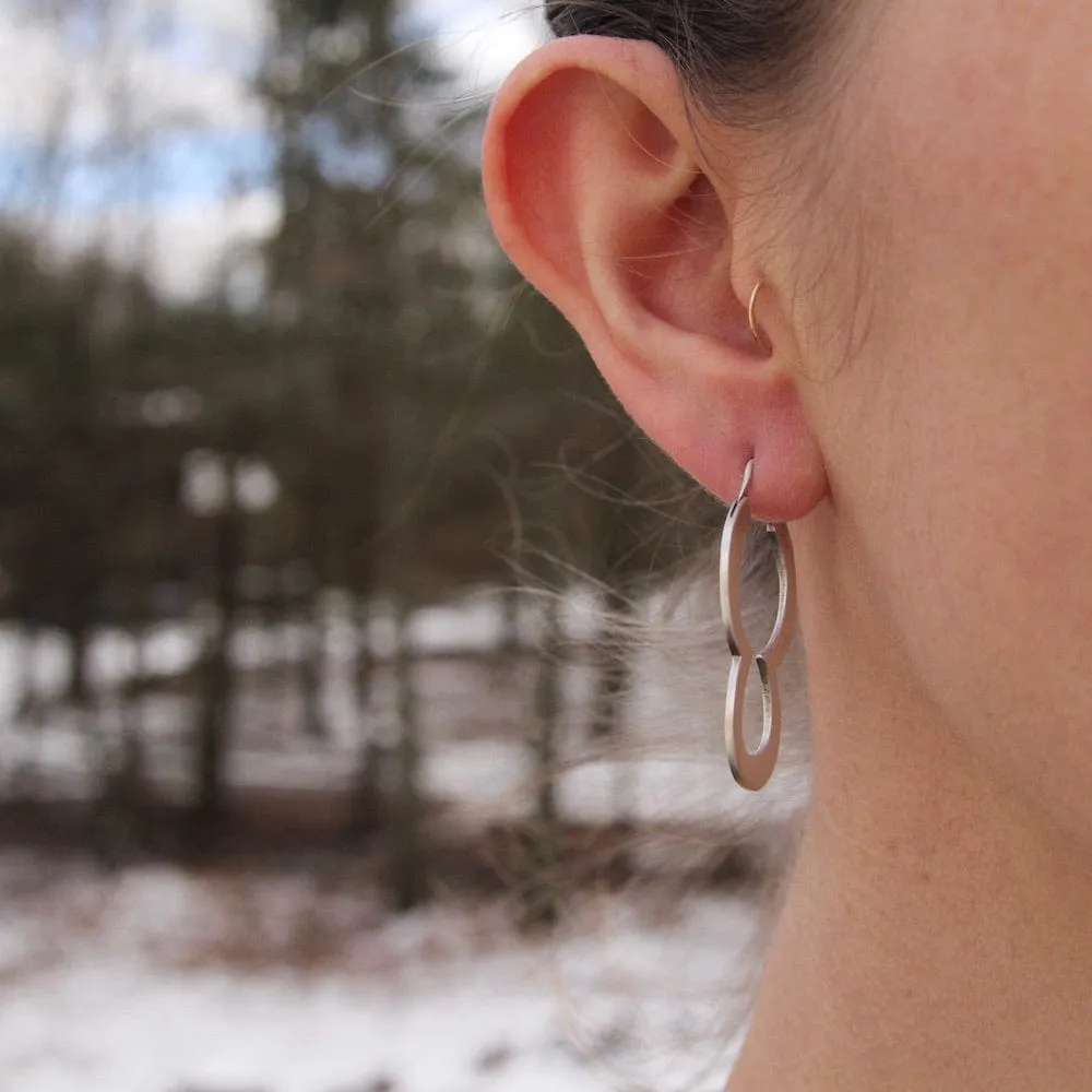 Large Double Hoop Earrings