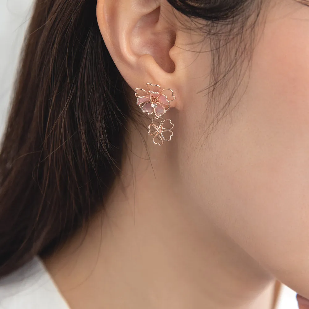 Linked Sakura Drop Earrings