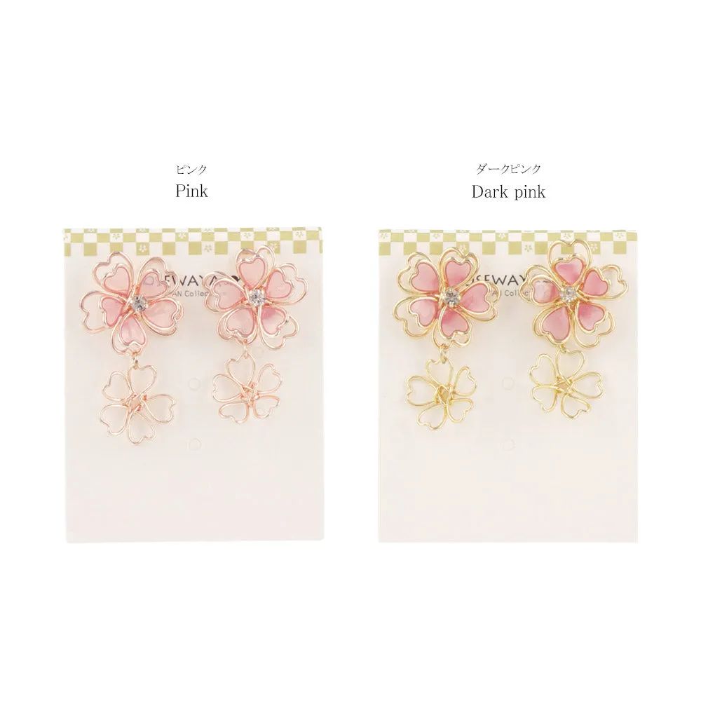 Linked Sakura Drop Earrings