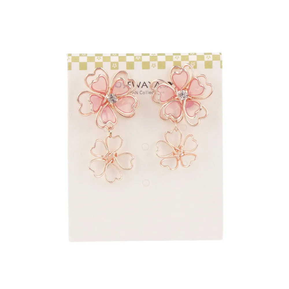 Linked Sakura Drop Earrings