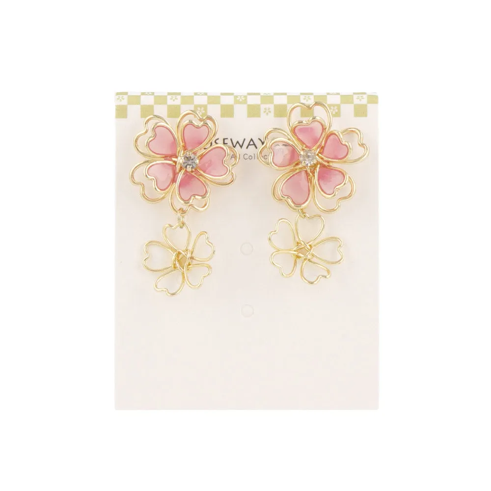 Linked Sakura Drop Earrings