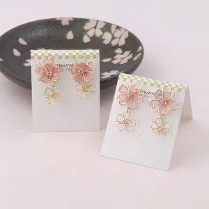 Linked Sakura Drop Earrings