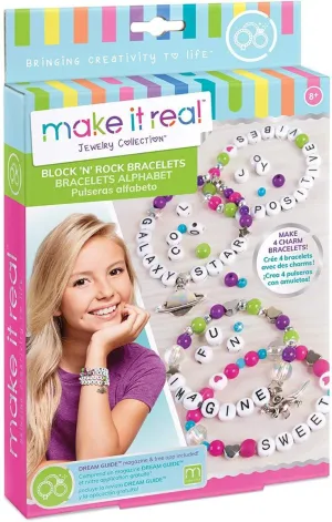 Make It Real Block & Rock Charm Bracelets Multicolor