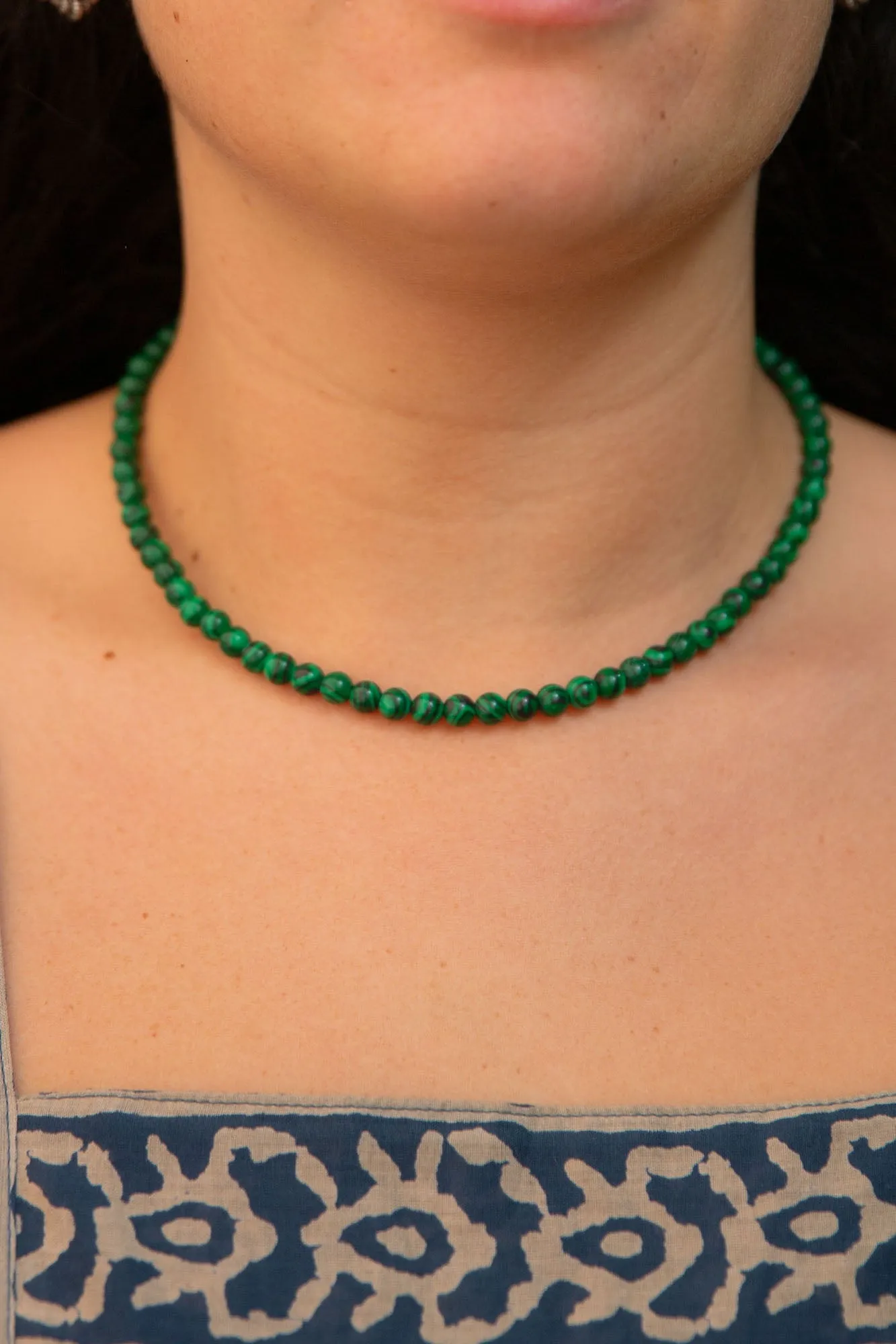 Malachite Beaded Necklace