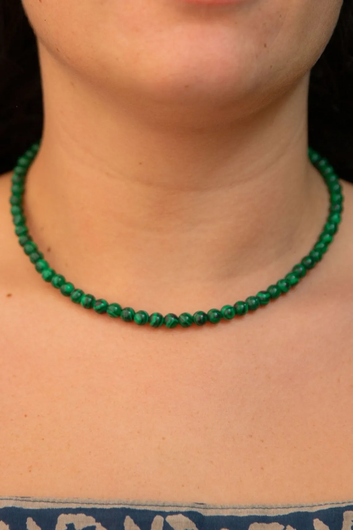 Malachite Beaded Necklace