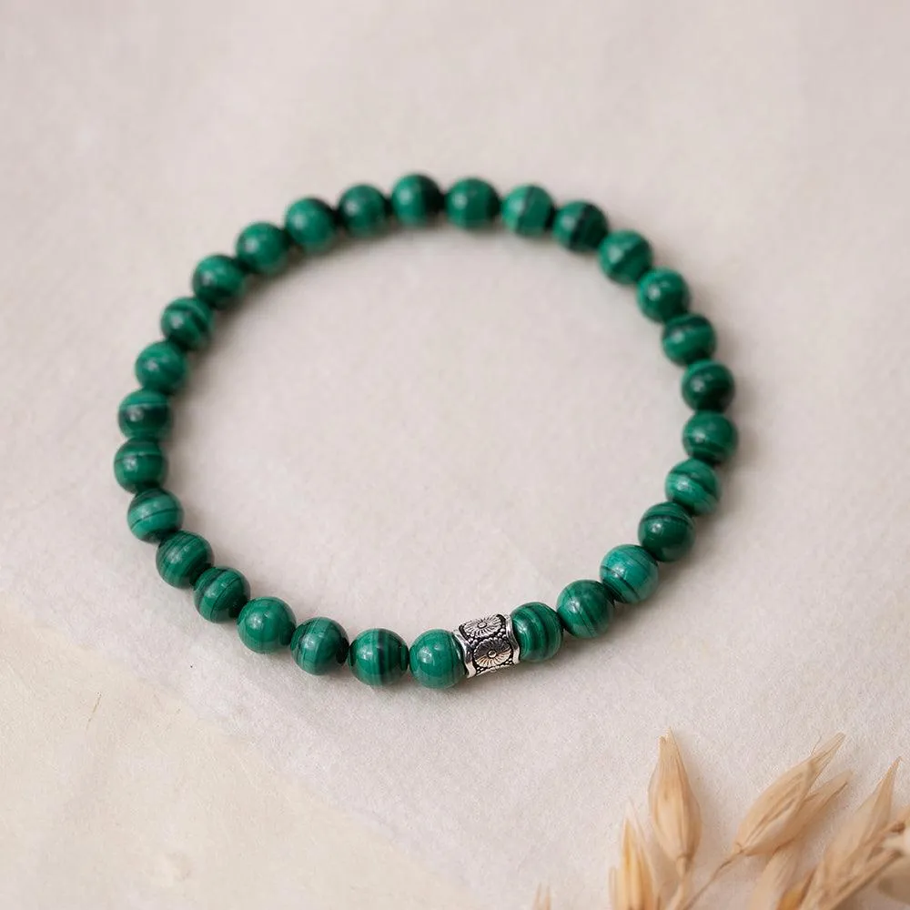 Malachite Gemstone Bracelet 6mm