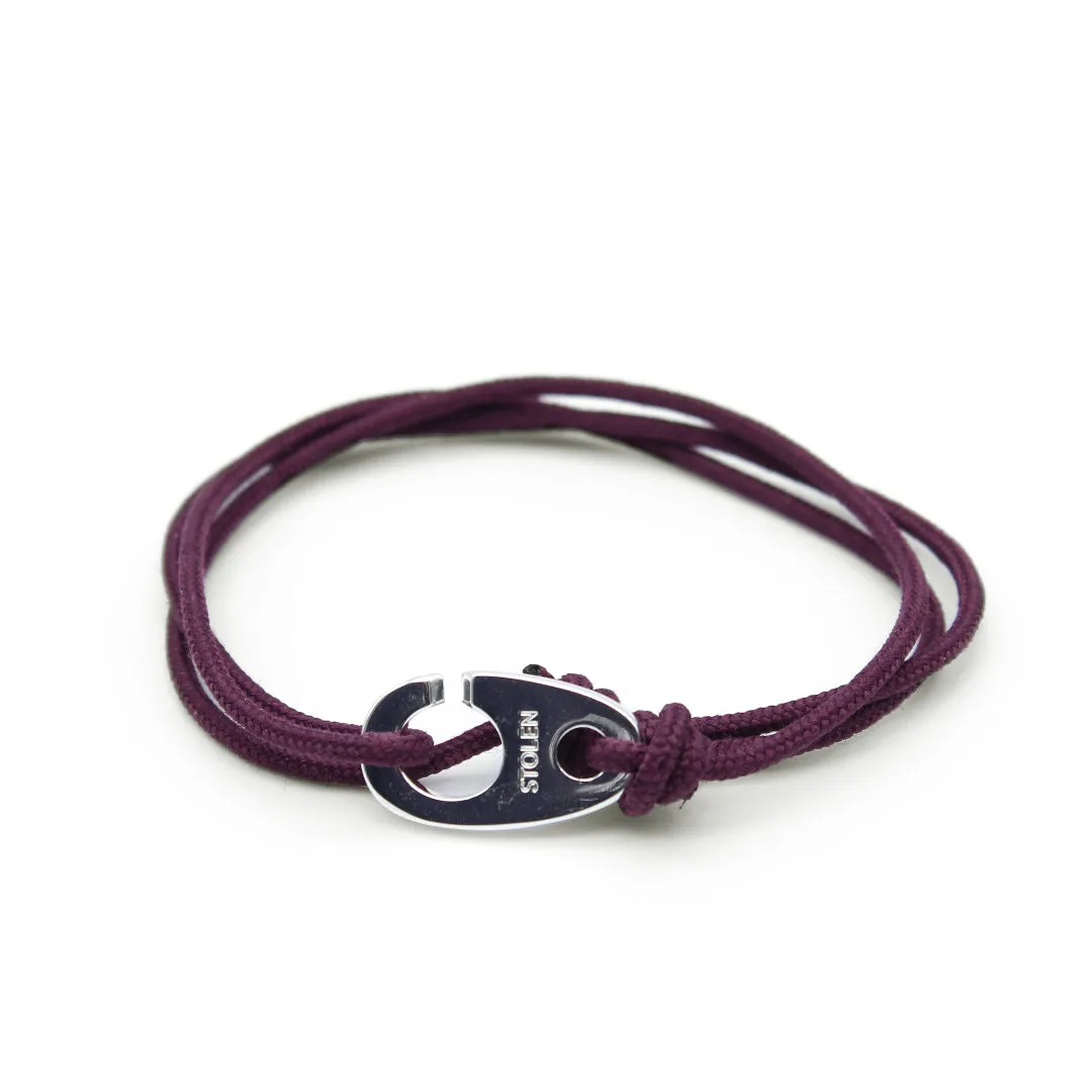 Maroon Brummel Hook - Rope Bracelet