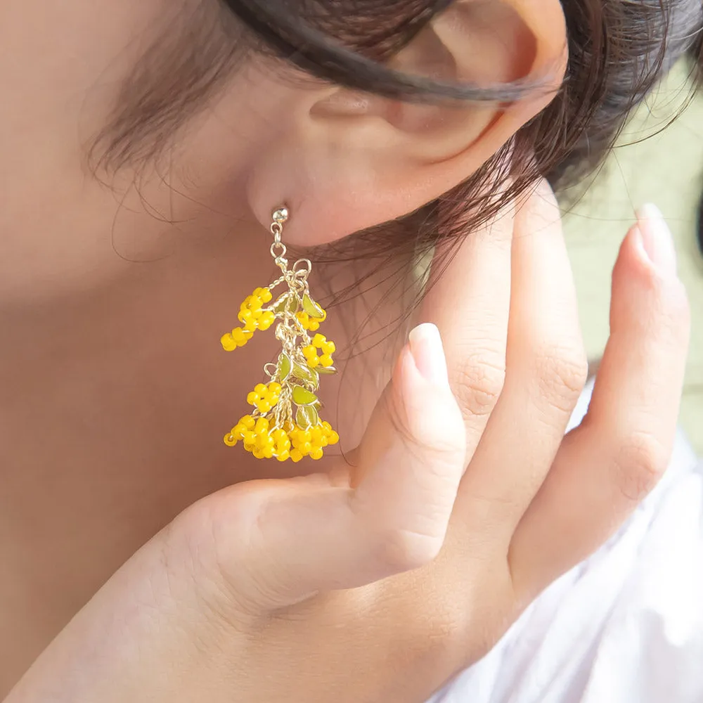 Mimosa Cluster Drop Earrings