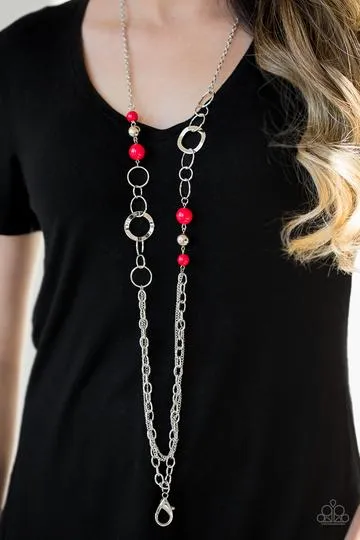 Modern Motley Red Lanyard Set