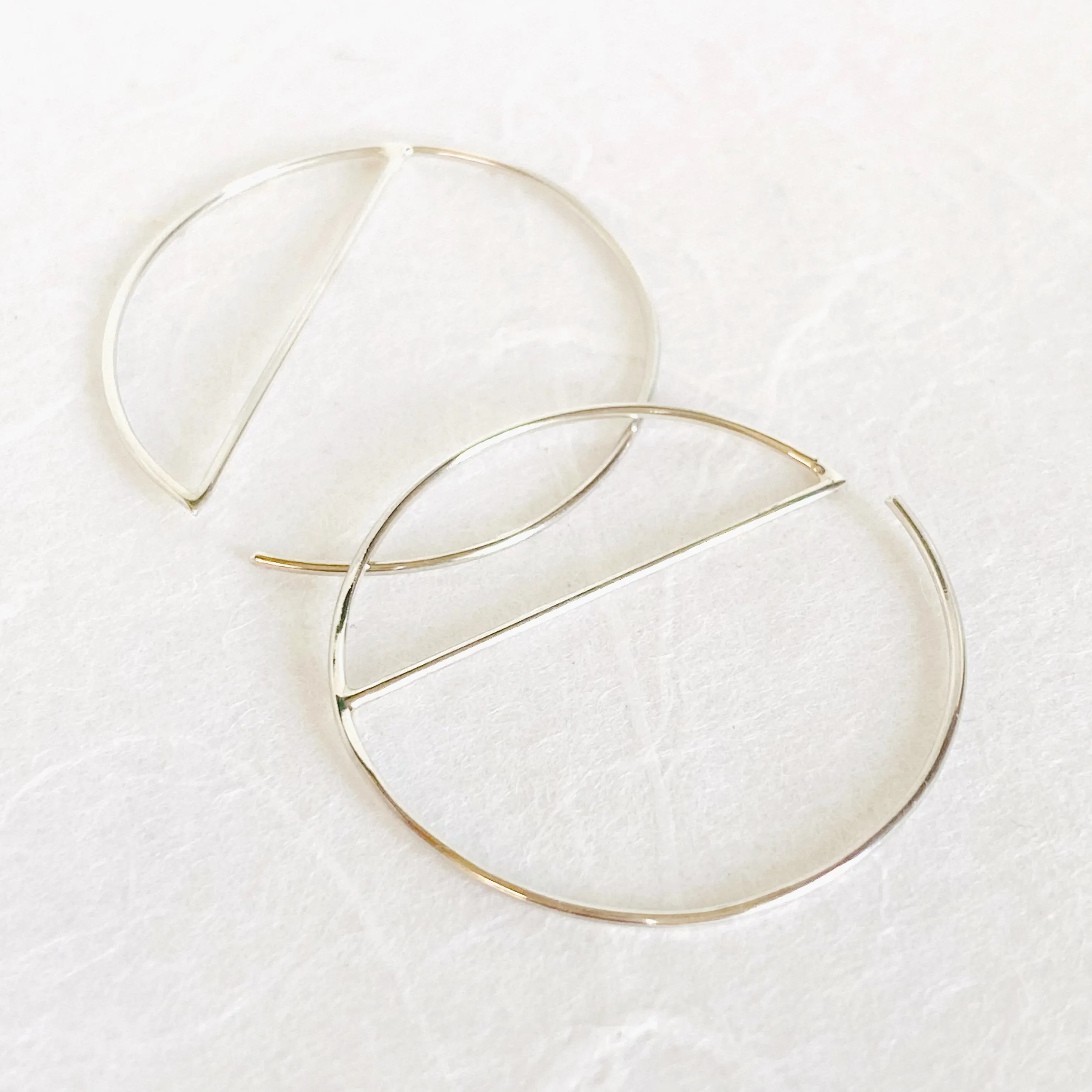 Modern Silver Hoops/Sterling Silver Hoops