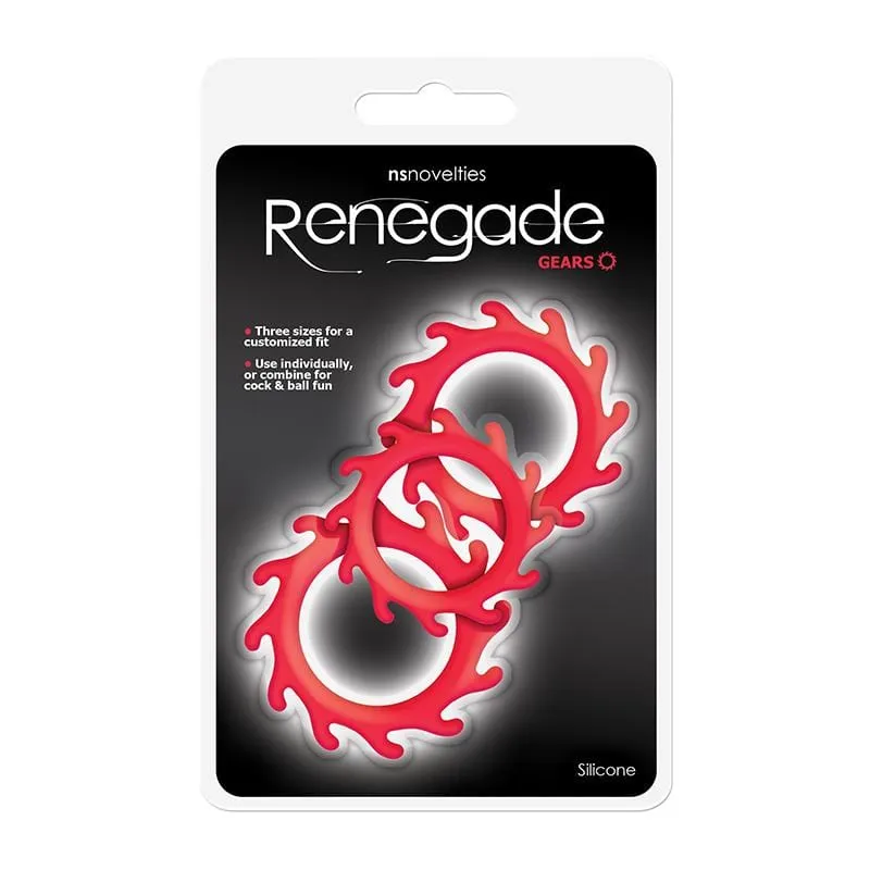 NS Novelties Renegade Gears 3 pack Cock Rings